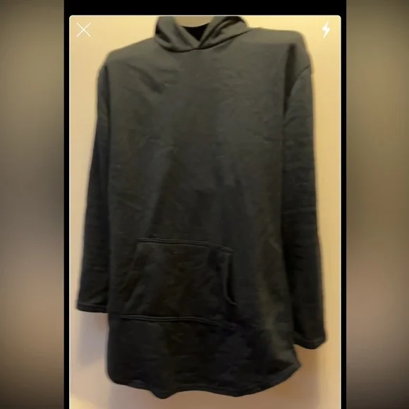 Vintage fleece icon black hoodie with pockets Sz L - Picture 12 of 12